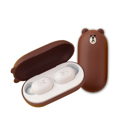 Most Popular Xiaomi Line Friends TWS Bluetooth Earphones 5.0 Ipx5 Waterproof Mini Earbuds Charging Cartoon Box Headphone